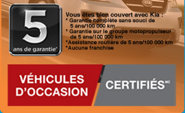 Kia véhicules d'occasion certifiés Véhicules certifiés